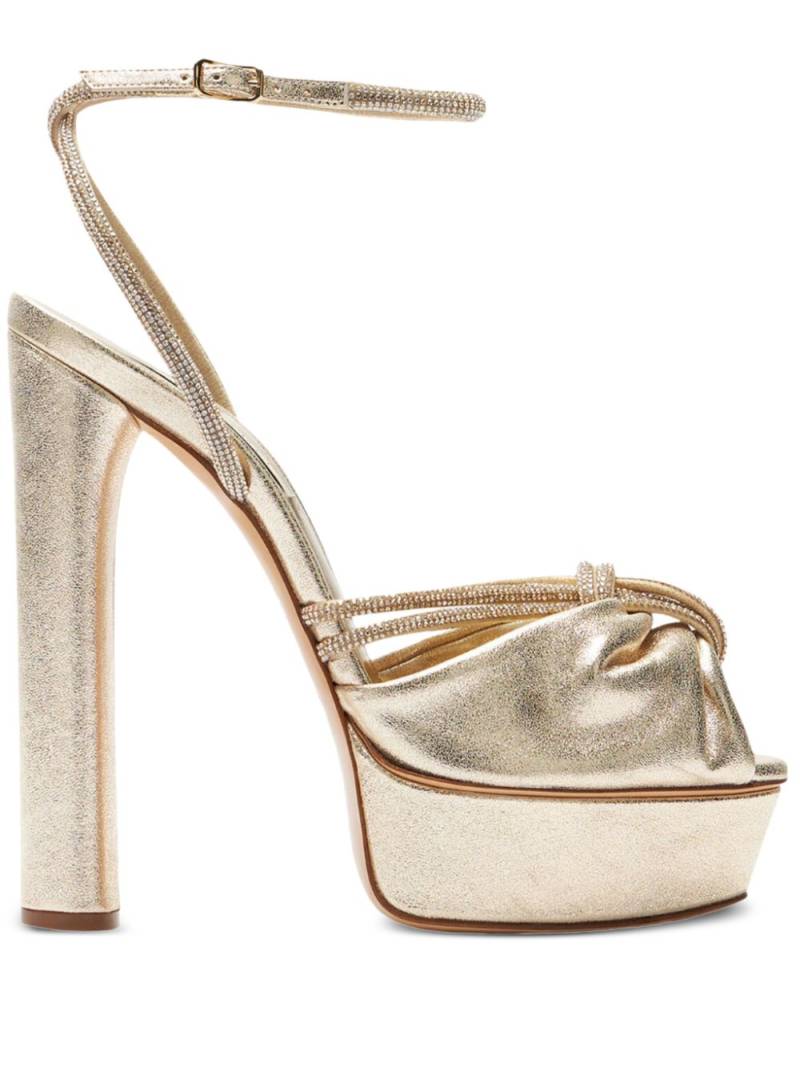 Casadei 140mm Taylor Flora Wonder sandals - Gold von Casadei