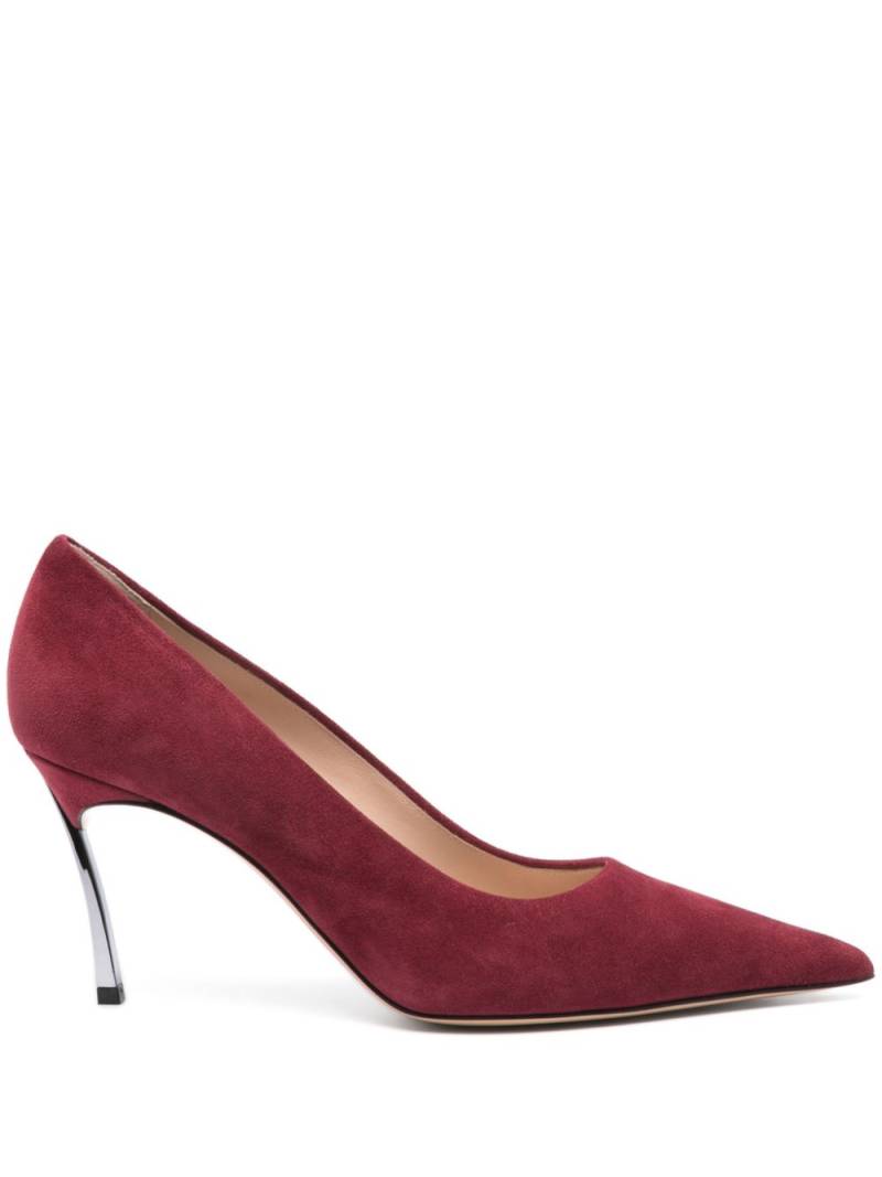 Casadei 85mm suede pumps - Red von Casadei