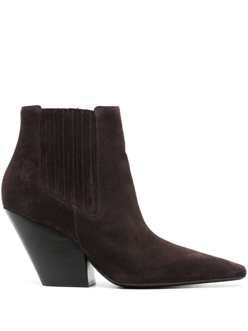 Casadei Anastasia 100mm Western-style suede boots - Brown von Casadei