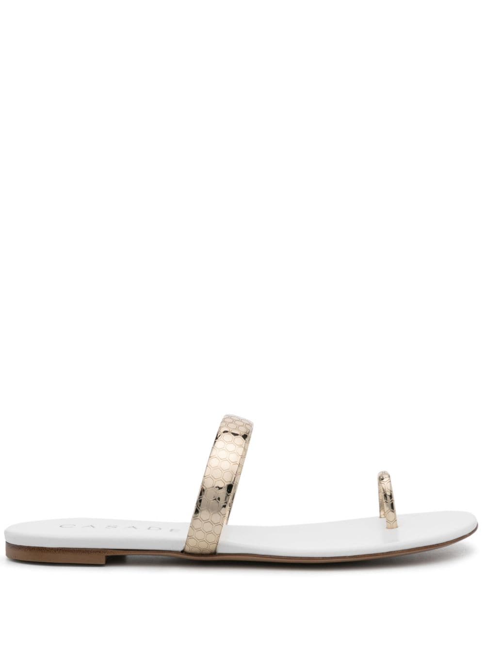 Casadei Atomium leather slides - Gold von Casadei