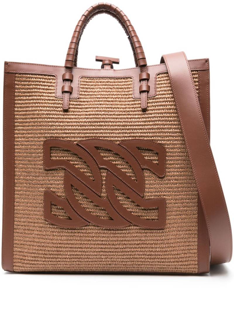 Casadei Beauriva straw tote bag - Brown von Casadei