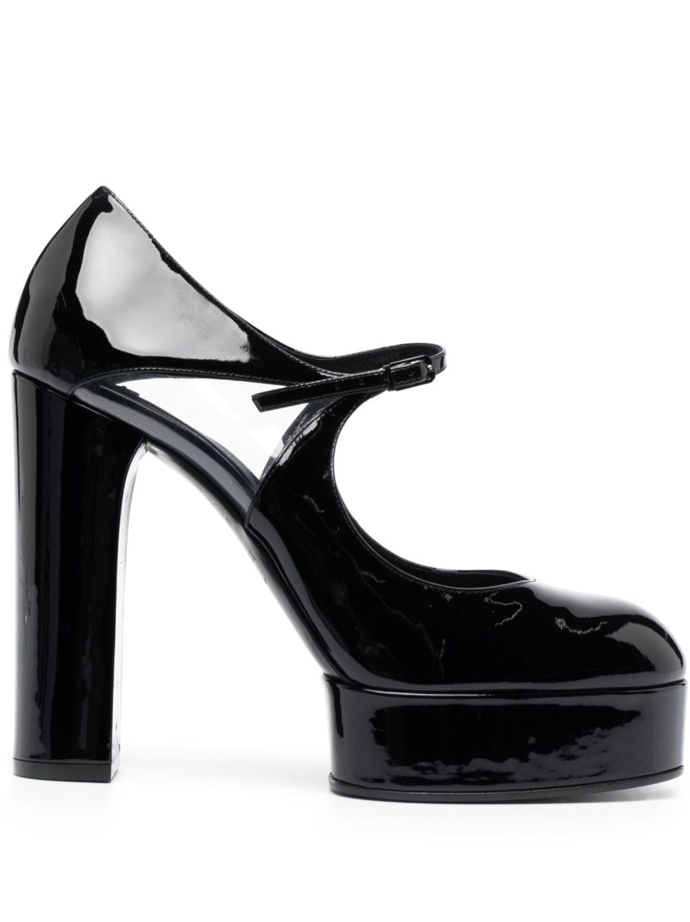 Casadei Betty 120mm platform leather pumps - Black von Casadei