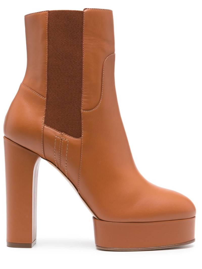 Casadei Betty 125mm leather ankle boots - Brown von Casadei