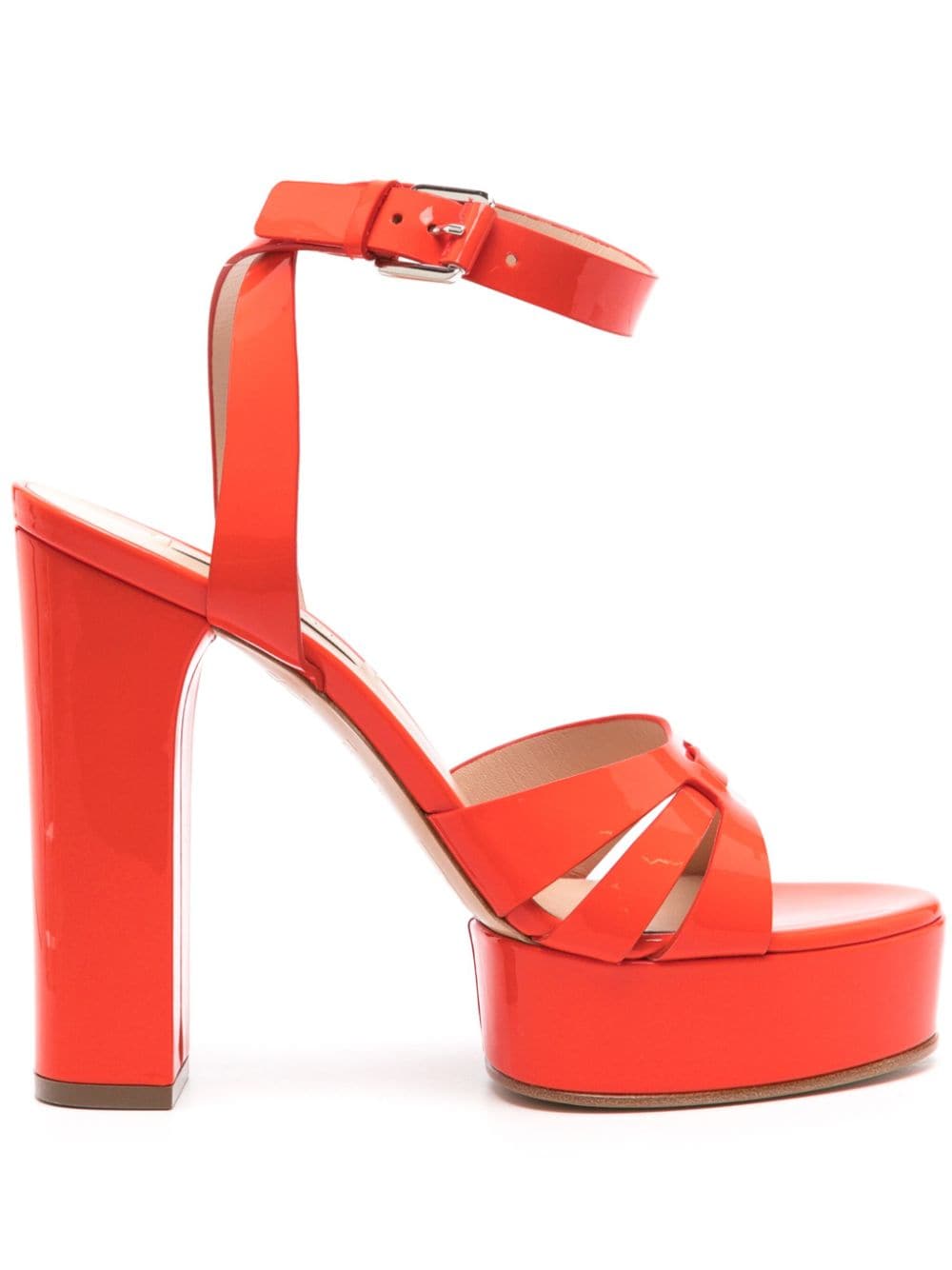Casadei Betty 130mm patent leather sandals - Red von Casadei