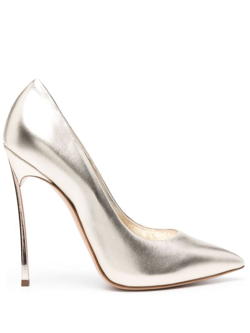 Casadei Blade Flash 130mm leather pumps - Gold von Casadei