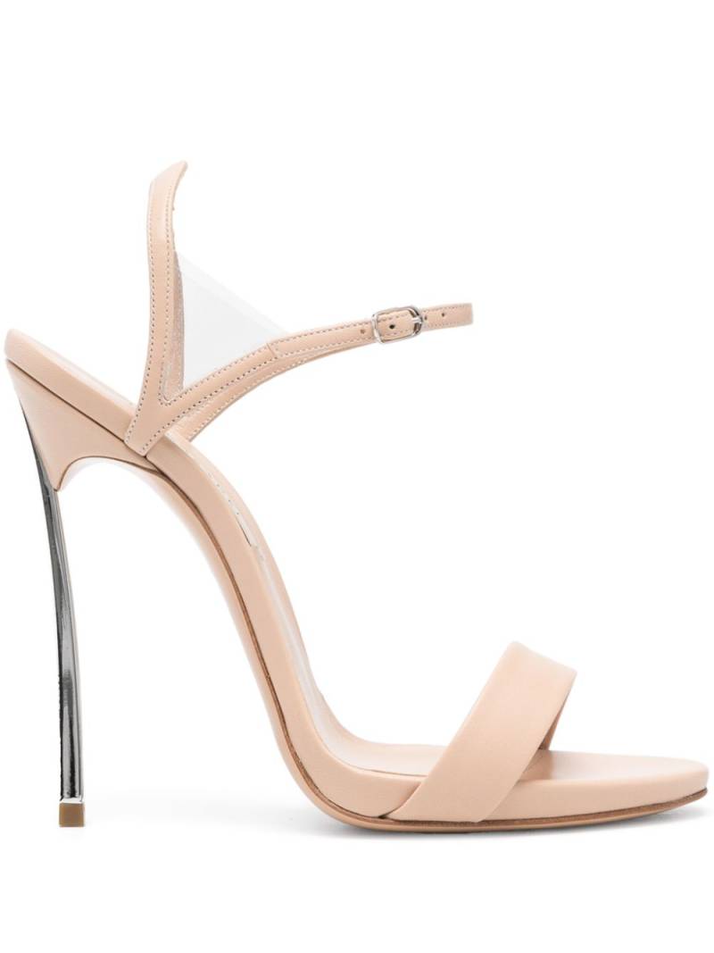 Casadei Blade V Celebrity 130mm leather sandals - Neutrals von Casadei