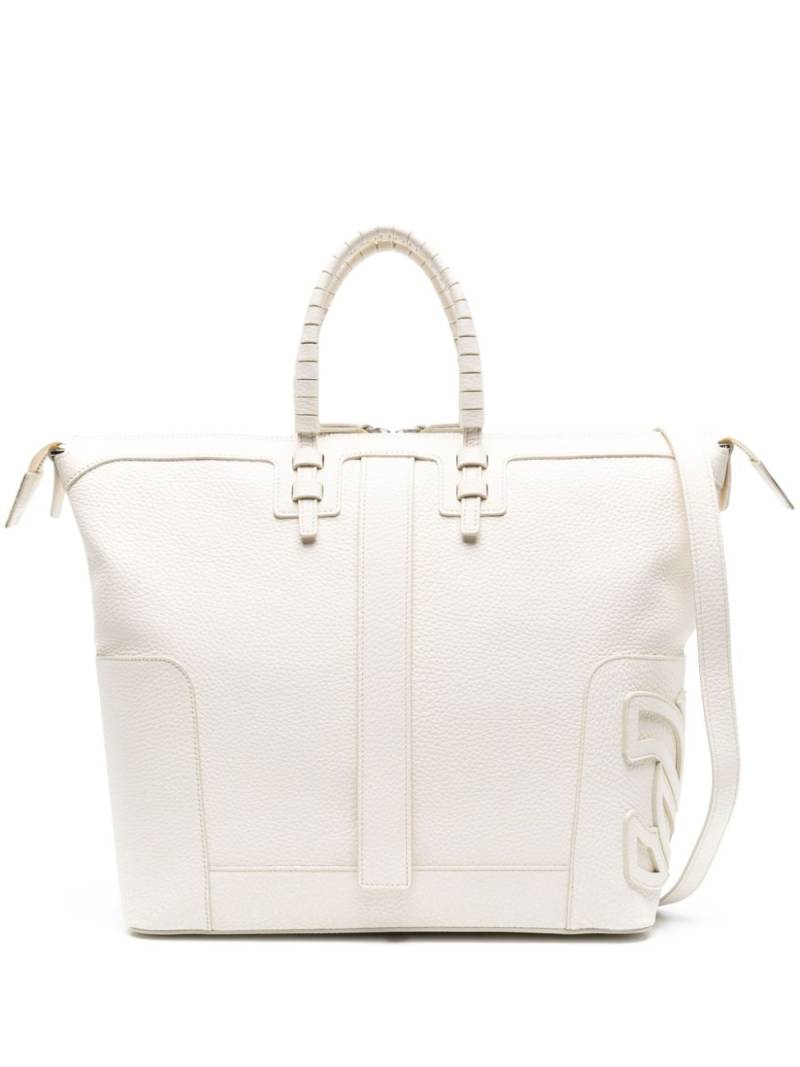 Casadei C-Style leather tote bag - White von Casadei