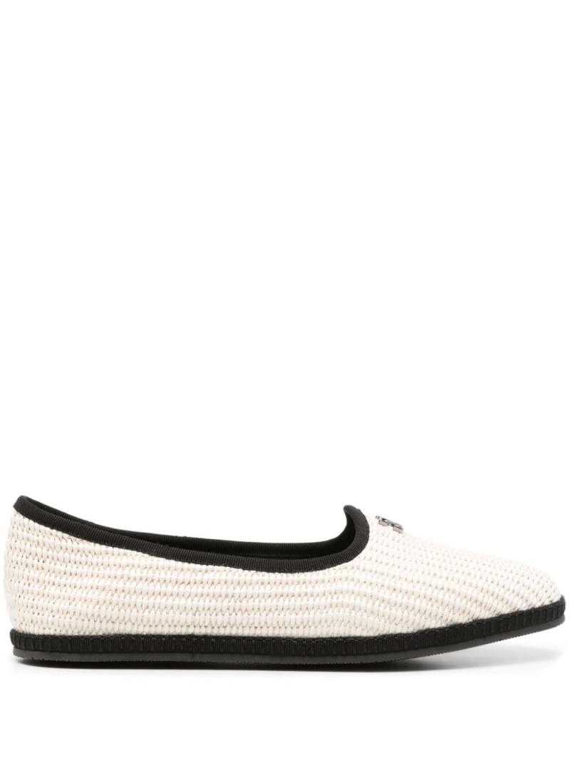 Casadei Capalbio woven loafers - White von Casadei