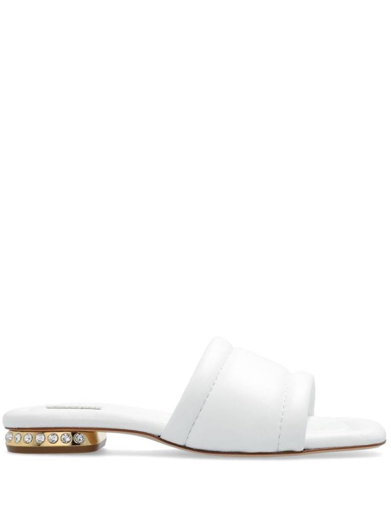 Casadei Galaxy leather mules - White von Casadei