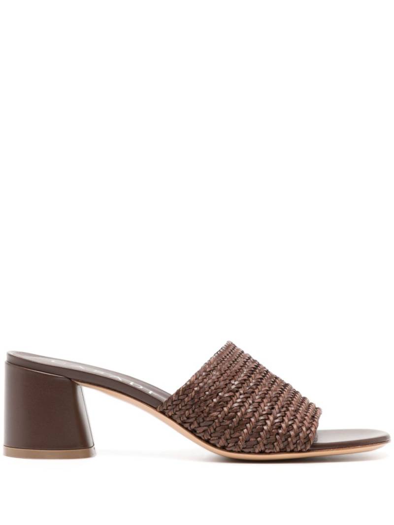 Casadei Hanoi 60mm woven mules - Brown von Casadei