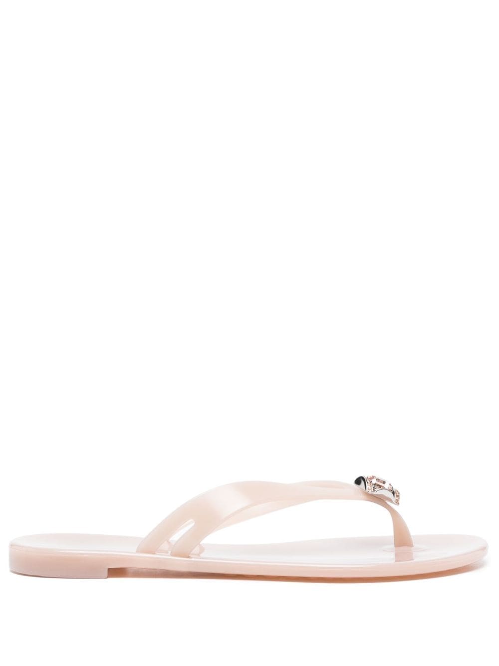 Casadei Infradito crystal-embellished flip flops - Neutrals von Casadei