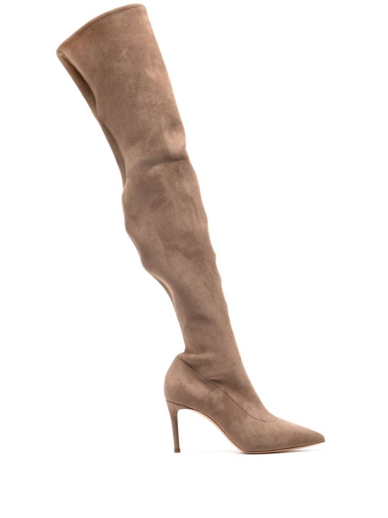 Casadei Julia 100mm above-knee boots - Brown von Casadei