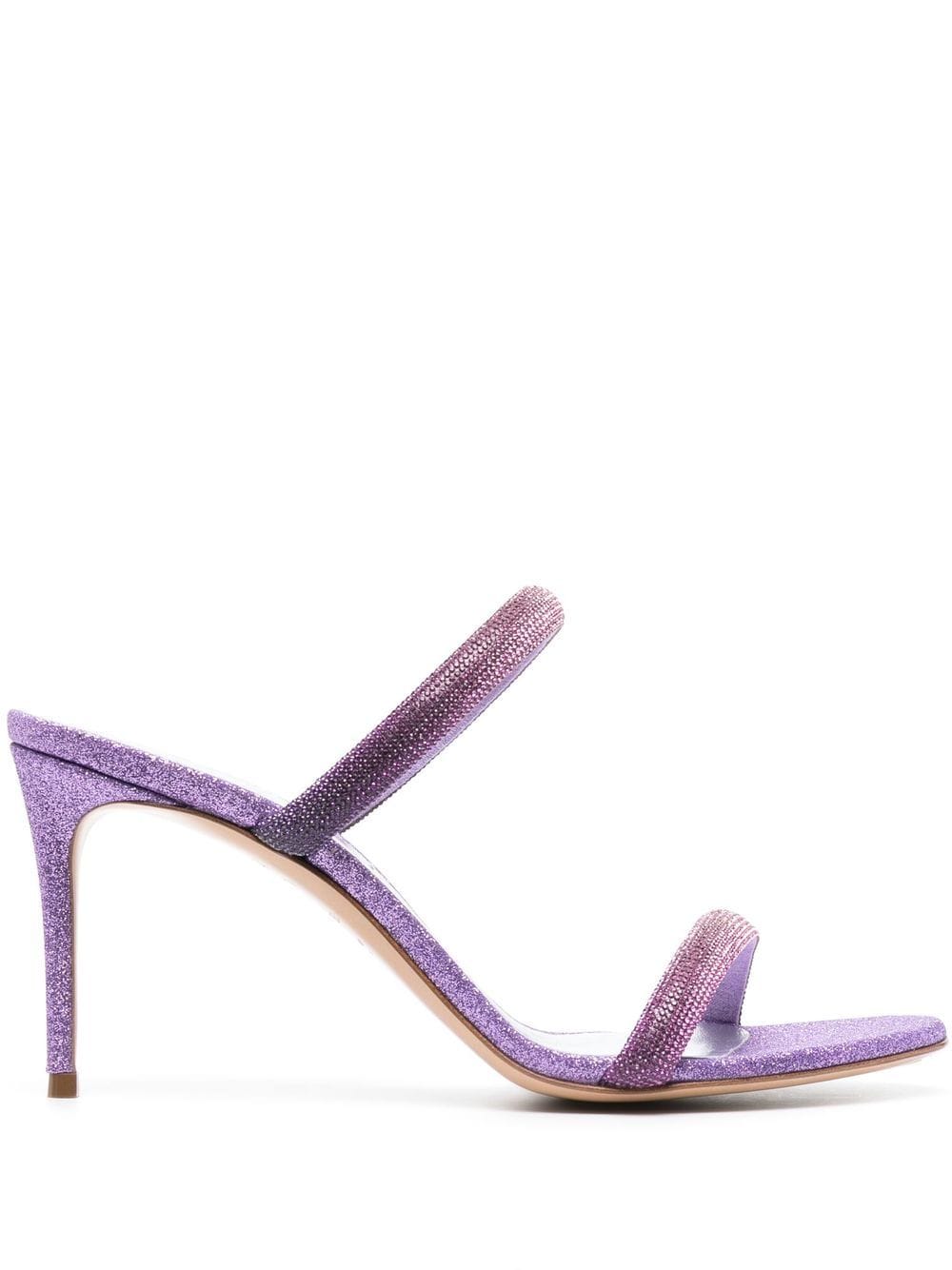 Casadei Julia Hollywood 90mm glitter mules - Purple von Casadei