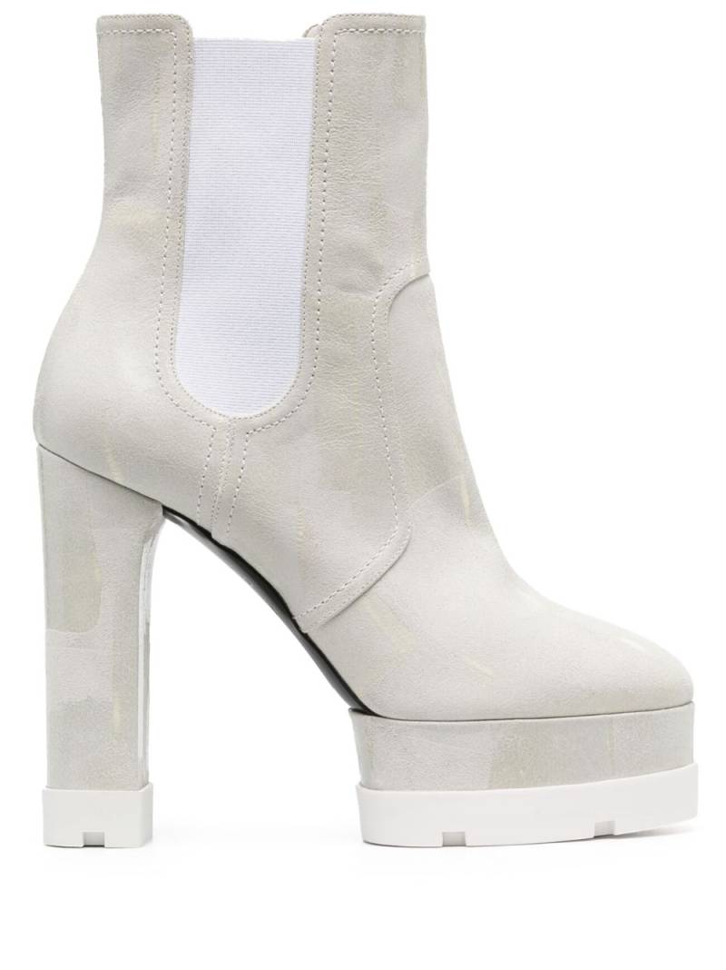 Casadei Nancy 120mm platform ankle boots - Grey von Casadei