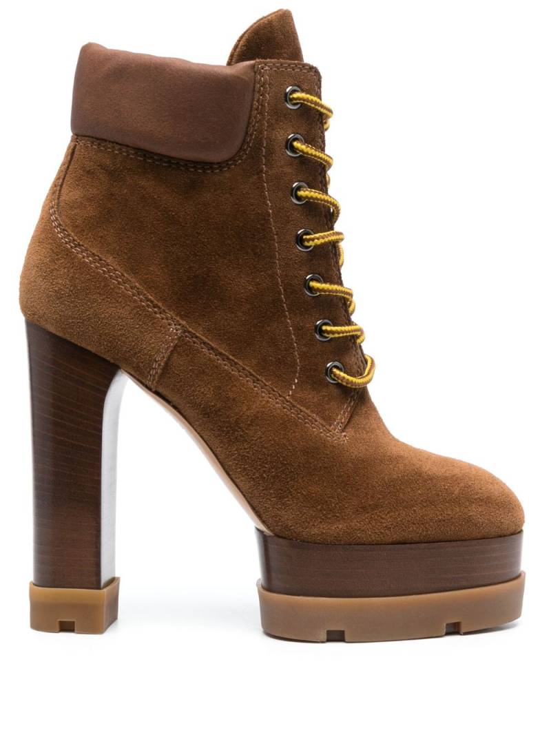 Casadei Nancy Alpi 120mm leather boots - Brown von Casadei