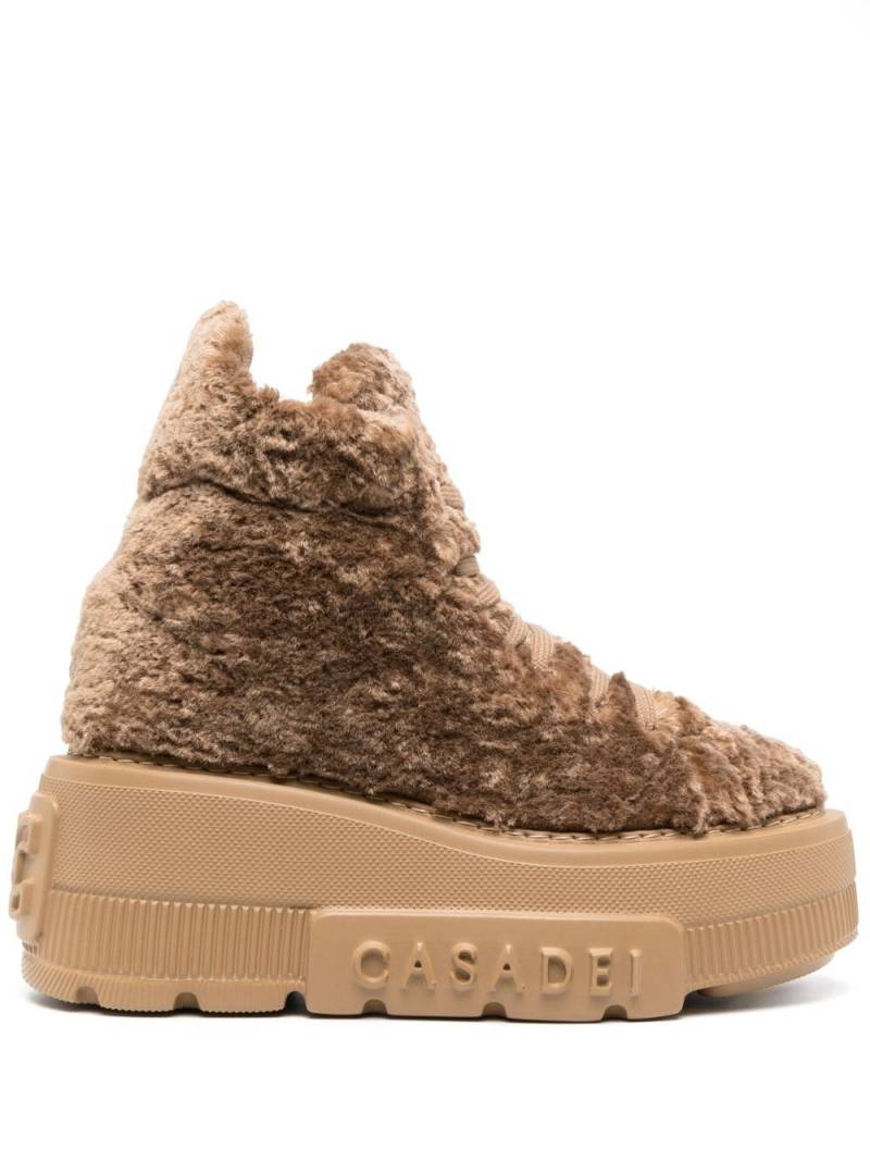 Casadei Nexus fleece-texture sneakers - Neutrals von Casadei