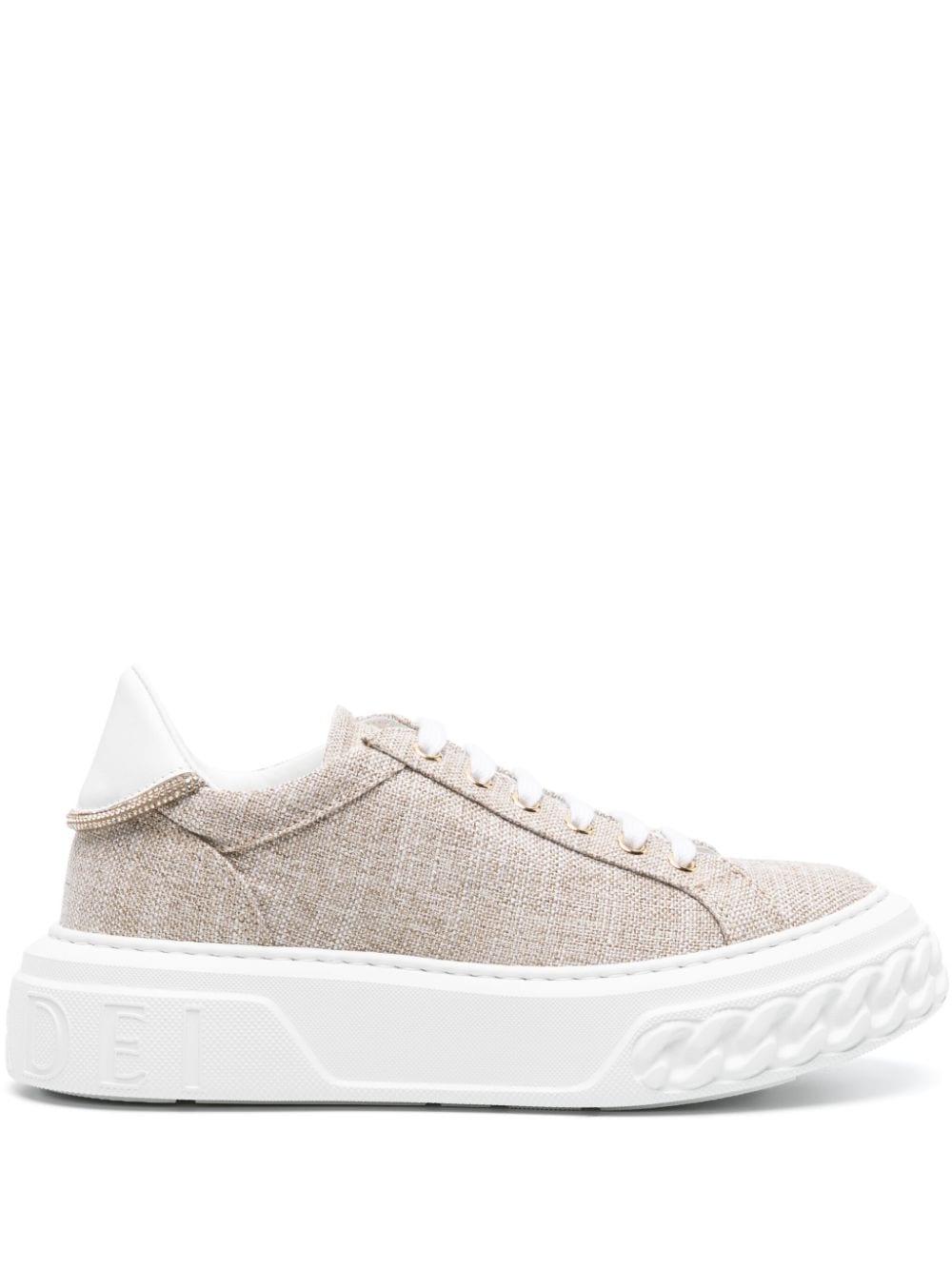 Casadei Off Road metallic-threading sneakers - Neutrals von Casadei