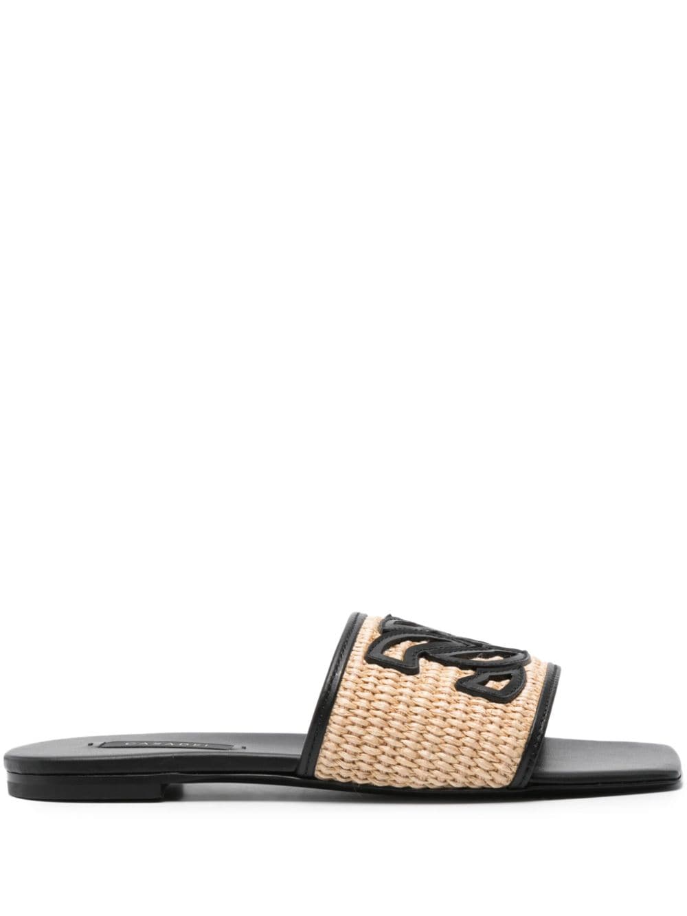 Casadei Portofino logo-patch slides - Neutrals von Casadei