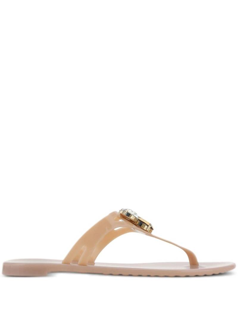 Casadei Queen Bee flip flops - Neutrals von Casadei