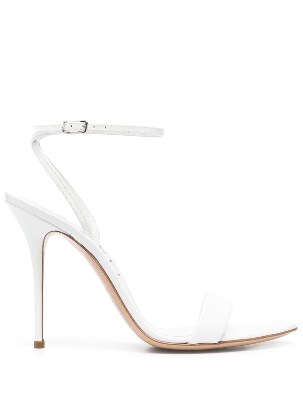 Casadei Scarlet Tiffany 100mm leather sandals - White von Casadei