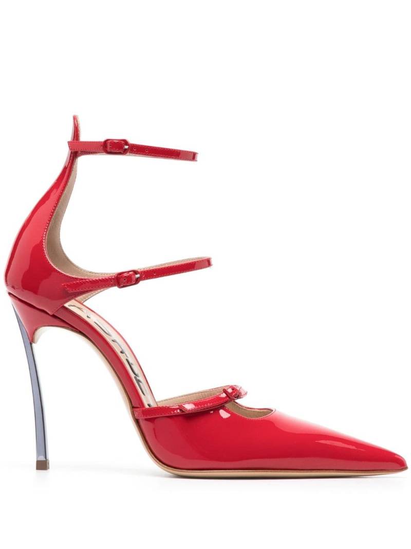 Casadei Super Blade Rachel 100mm leather pumps - Red von Casadei