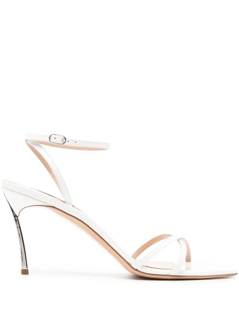 Casadei Superblade Jolly 100mm leather sandals - White von Casadei