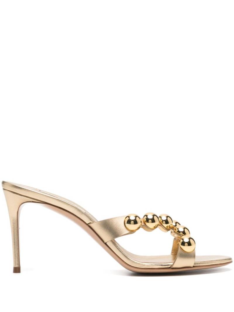 Casadei Tropicana Julia 85mm mules - Gold von Casadei