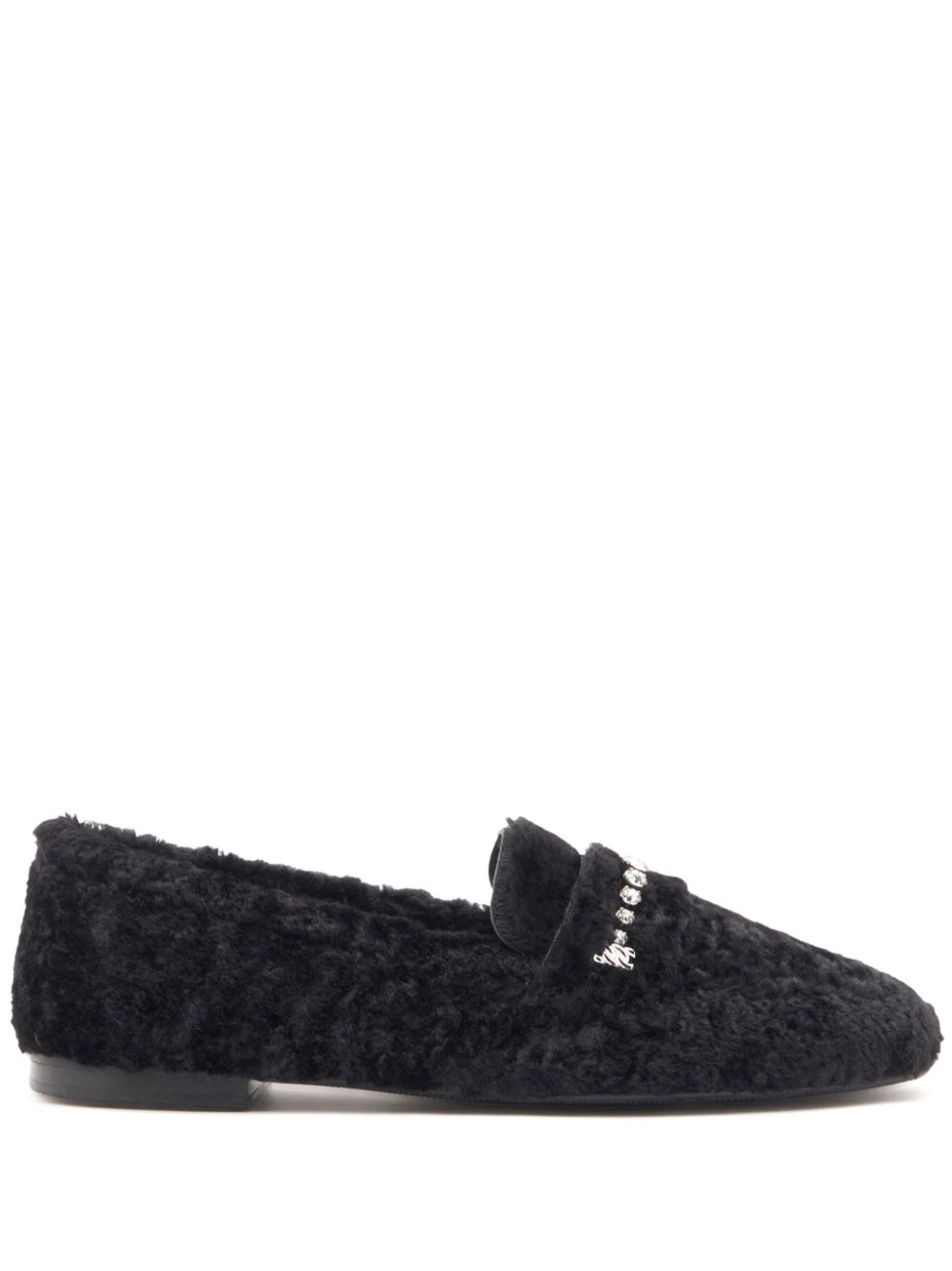 Casadei Valsenales faux-fur loafers - Black von Casadei