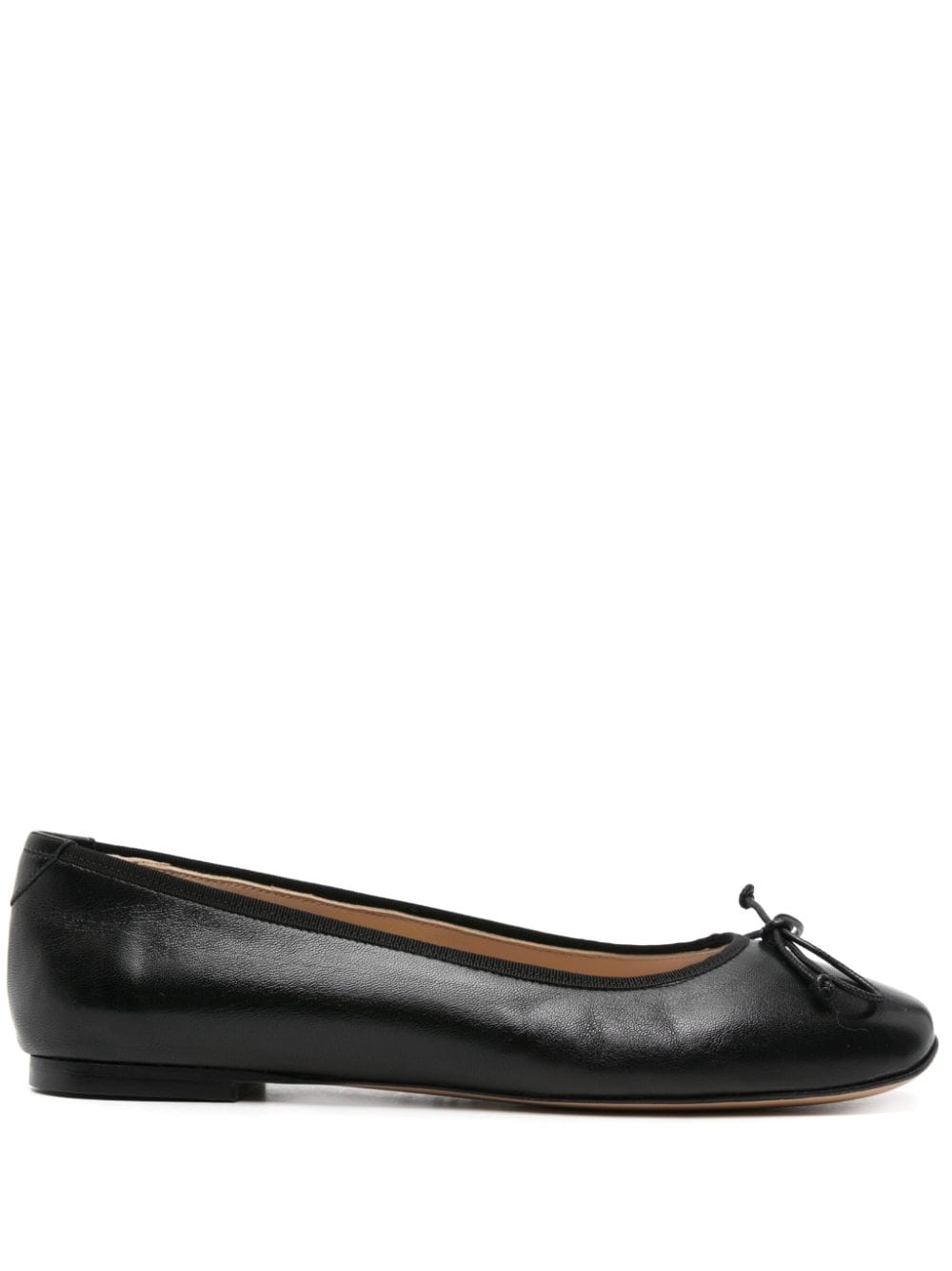 Casadei bow-detail leather ballerina shoes - Black von Casadei