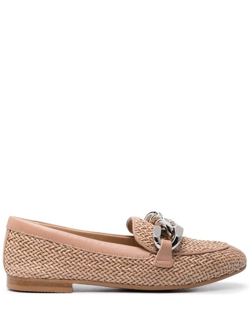 Casadei chain-link woven loafers - Neutrals von Casadei