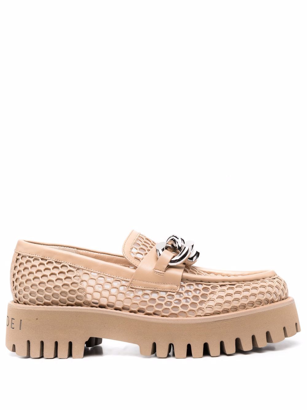 Casadei chain-trimmed platform loafers - Neutrals von Casadei