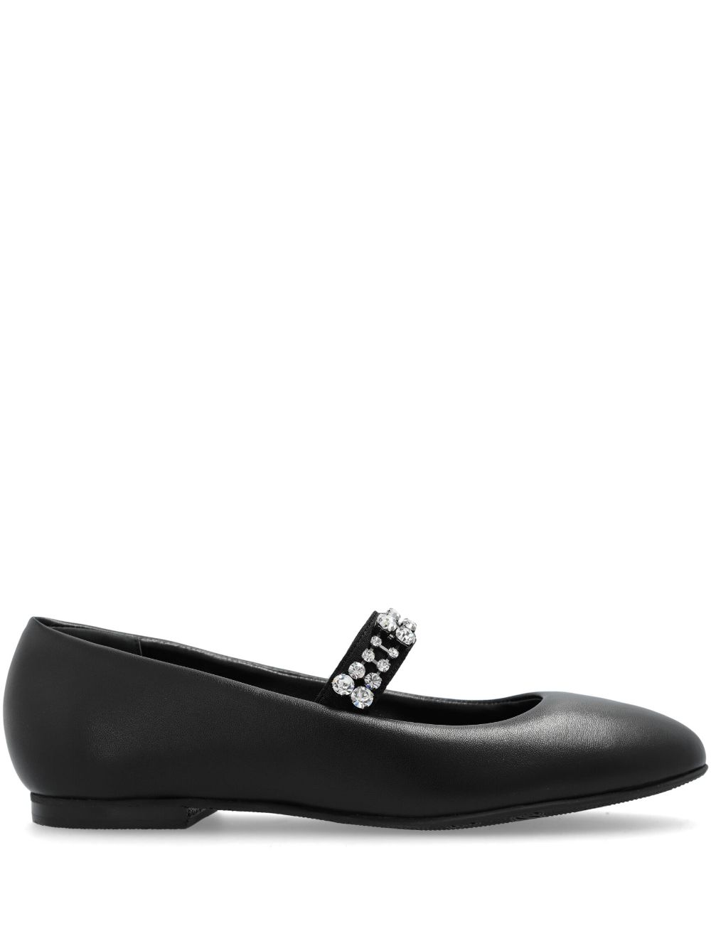 Casadei crystal-embellished ballerina shoes - Black von Casadei