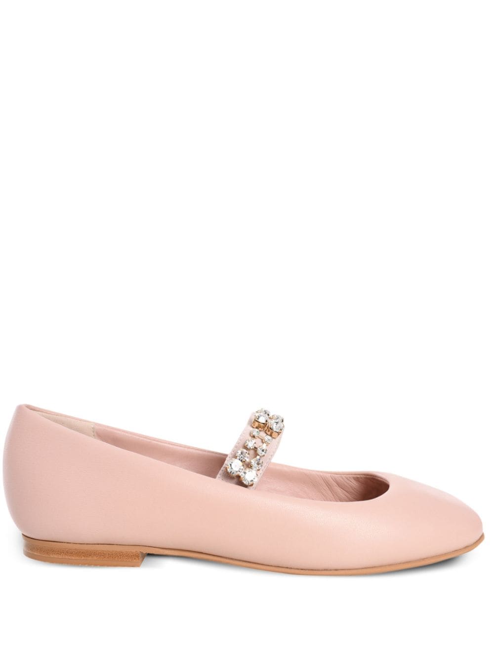 Casadei crystal-embellished ballerina shoes - Pink von Casadei