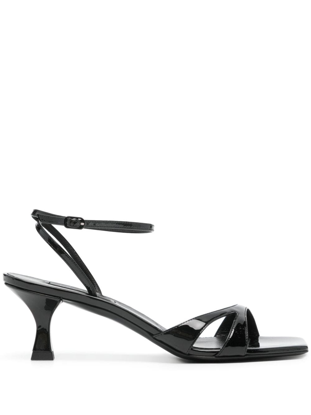 Casadei cut-out patent-leather sandals - Black von Casadei