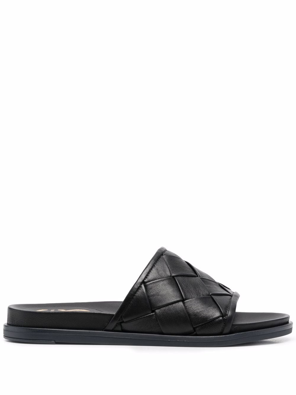 Casadei interwoven leather sliders - Black von Casadei