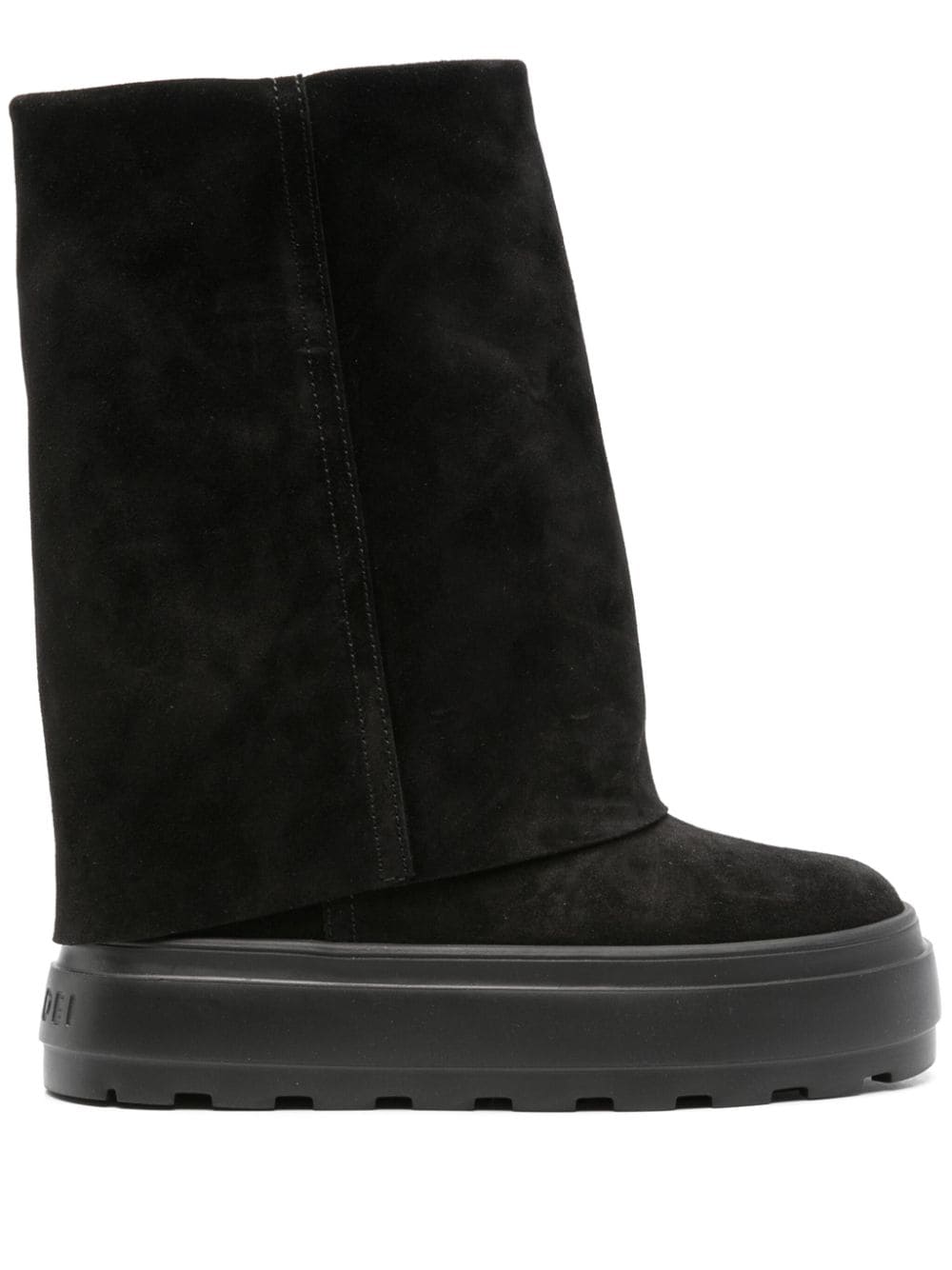 Casadei layered platform boots - Black von Casadei