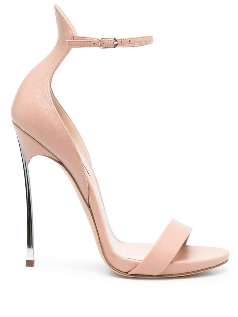 Casadei leather 120mm heeled sandals - Neutrals von Casadei