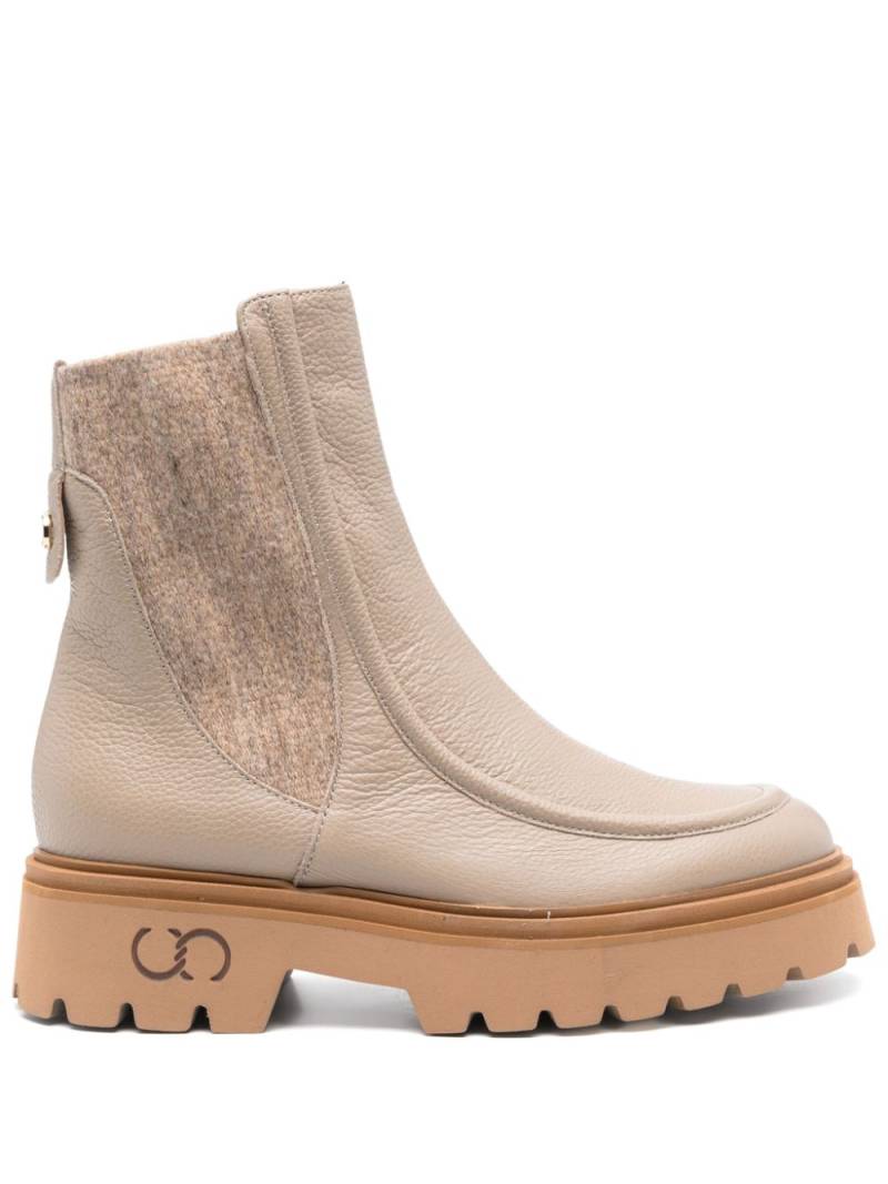 Casadei leather Chelsea boots - Neutrals von Casadei