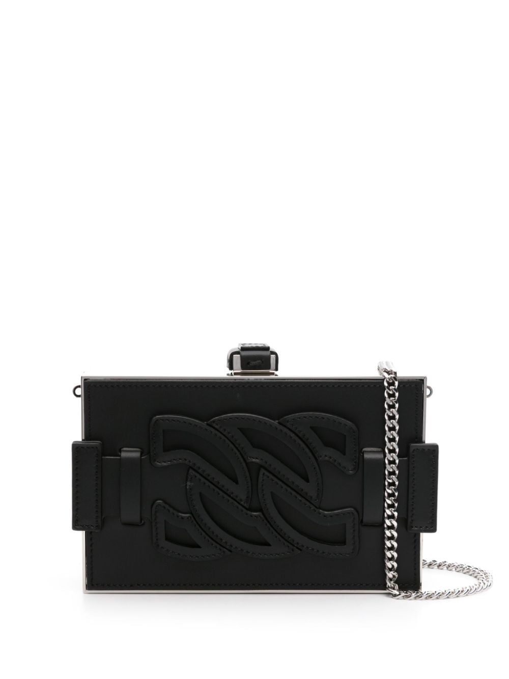 Casadei logo-patch leather crossbody bag - Black von Casadei