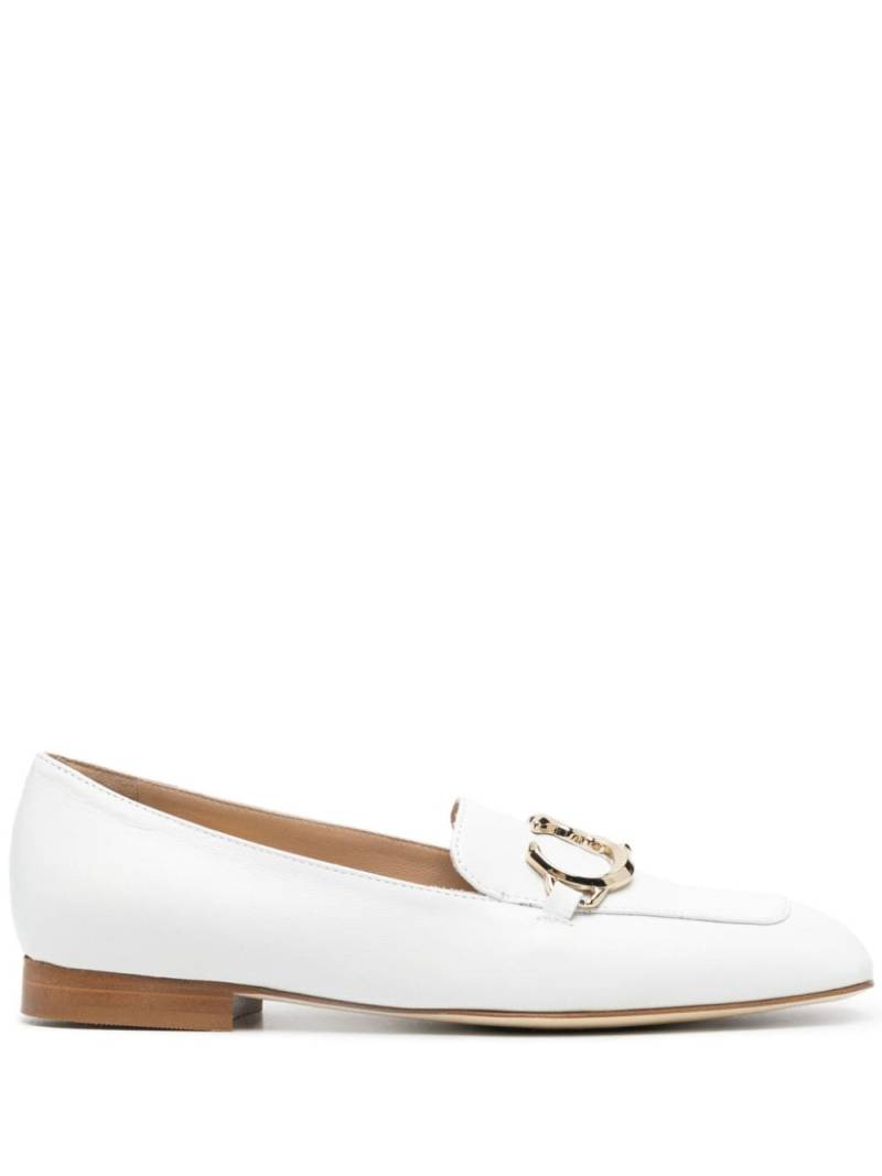 Casadei logo plaque leather loafers - White von Casadei