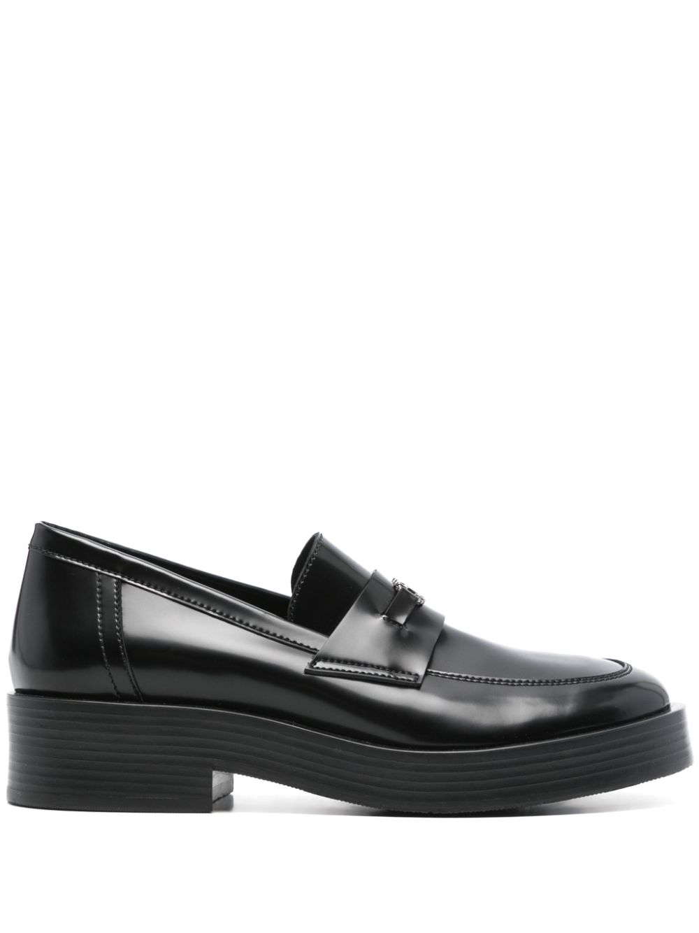 Casadei logo-plaque loafers - Black von Casadei