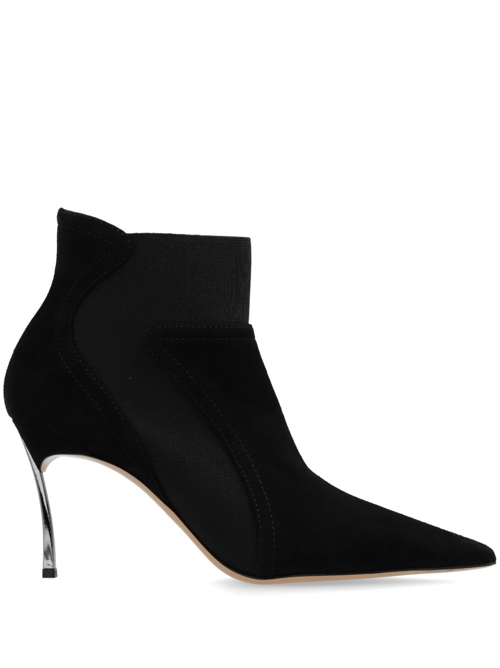 Casadei pointed-toe suede ankle boots - Black von Casadei