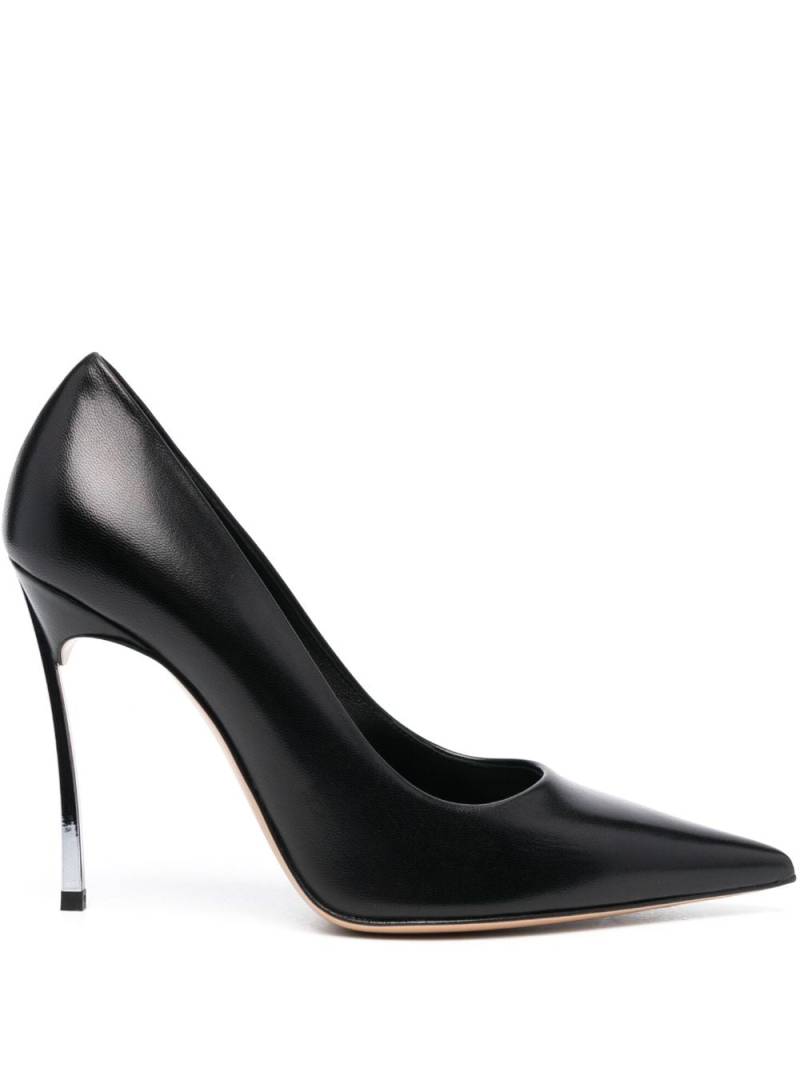 Casadei sculpted-heel 110mm leather pumps - Black von Casadei