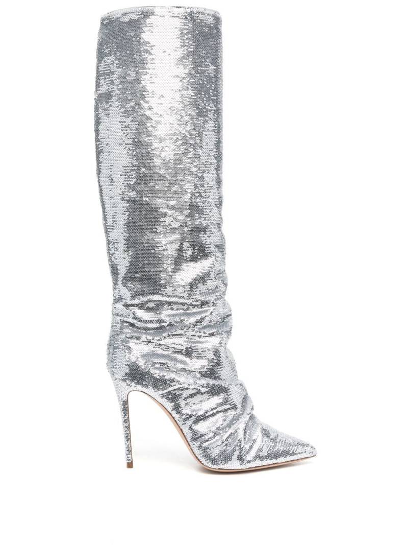 Casadei silver-tone sequin boots - Grey von Casadei