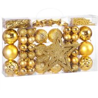 Weihnachtsbaumkugeln Gold 66-tlg von Deuba®