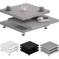 Couchtisch New York Grau 72x72cm verstellbar von Casaria®