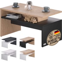 Couchtisch Sacramento Holz/Grau 95x55x50cm von Casaria®