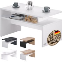 Couchtisch Sacramento Weiß 95x55x50cm von Casaria®