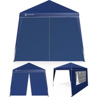 Faltpavillon Capri Blau 3x3m inkl 2 Seitenwänden von Casaria®