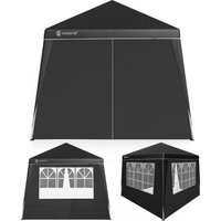 Faltpavillon Capri Schwarz 3x3m inkl 4 Seitenwänden von Casaria®